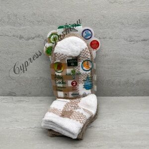 💥 $10 Earth Therapeutics Aloe Socks 2 Pack ~ Tan & Plaid